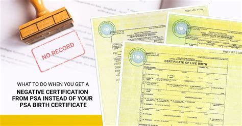 PSA Certificate of No Record: Why it happens and .